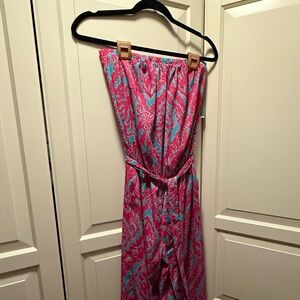Lilly Pulitzer Farrah Jumpsuit Snorkel Blue Reef Madness